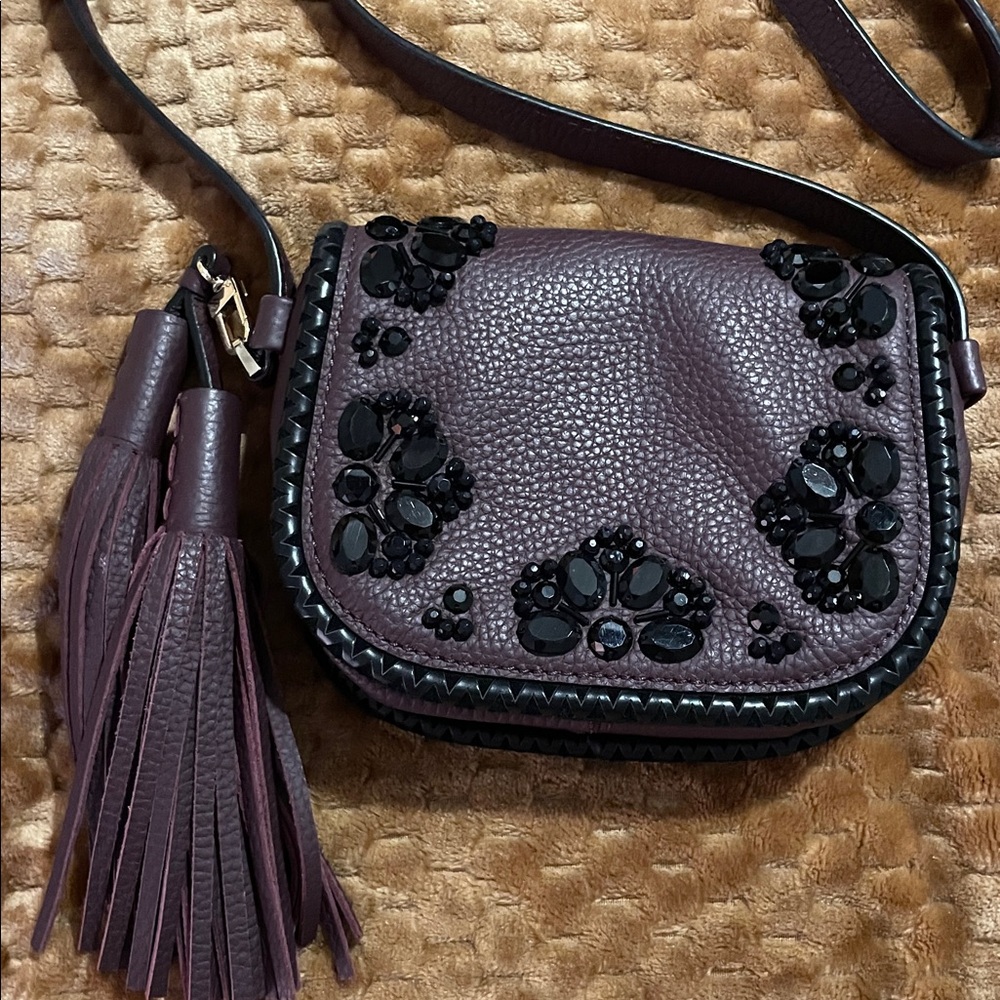 Kate Spade Purple Crossbody Bag with Black Embellishments